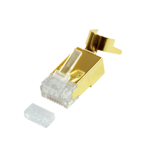 Connecteur RJ45 Cat8.1 blindé, câble souple et rigide par 10