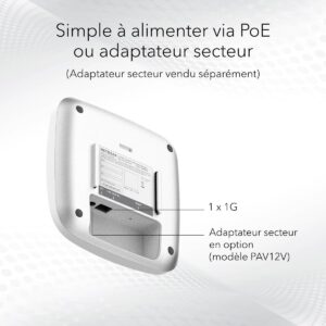 Borne Wi-Fi 6 NETGEAR WAX605 AX3000 256 appareils PoE Mesh