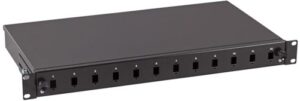 Tiroir optique 19" pour 12 SC simplex / 12 LC duplex - Noir
