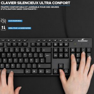 Pack clavier souris filaire Bluestork USB AZERTY bureautique