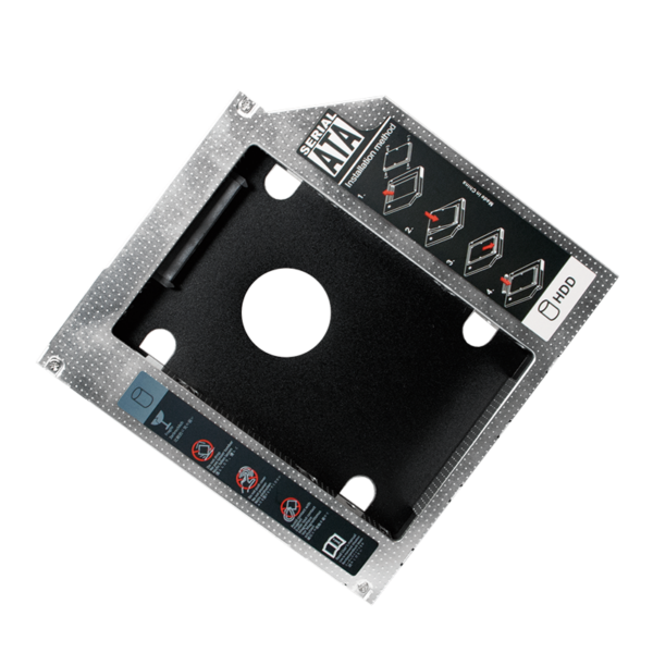Caddy pour disque dur SATA pour ordinateur portable pour disques de 12,7 mm de hauteur