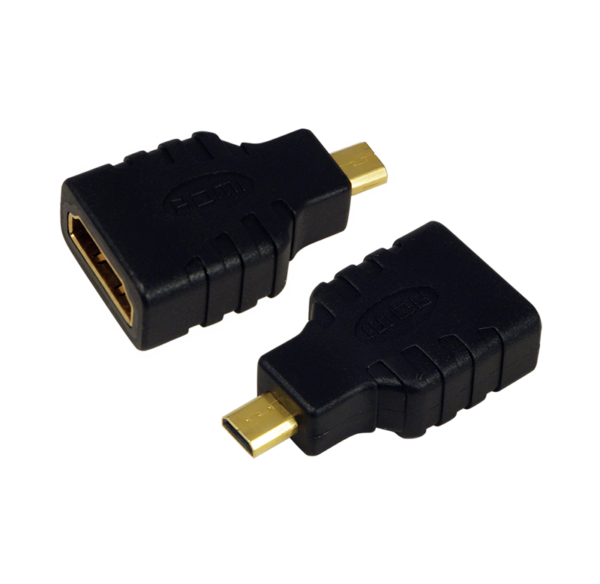 Adaptateur HDMI, Micro-D/M vers A/F, 4K/30 Hz, noir