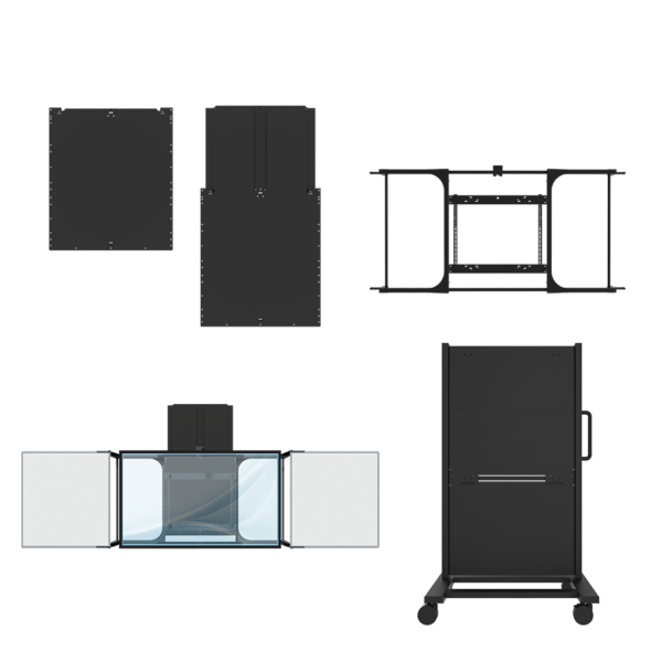 Support mobile BalanceBox pour écran interactif de 86", réglable en hauteur manuellement (jusqu'à 650mm), avec Tableaux Blancs 86’’