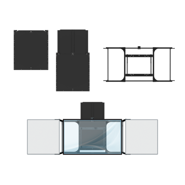 Support mural BalanceBox pour écran interactif de 86", réglable en hauteur manuellement (jusqu'à 650mm), avec Tableaux Blancs 86’’