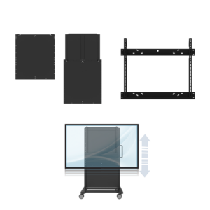 Support mobile BalanceBox pour écran interactif, réglable en hauteur manuellement (jusqu'à 650mm)
