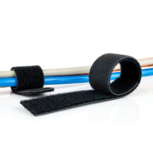 Bande auto-agrippante 20mm, rouleau de 25m - noire