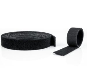 Bande auto-agrippante 20mm, rouleau de 25m - noire