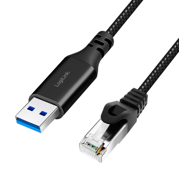 Cordon USB3.0 A/M à RJ45/M 1 Gbps, actif