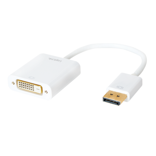 Adaptateur DisplayPort, DP/M vers DVI/F, 1080p, blanc, 0.15m