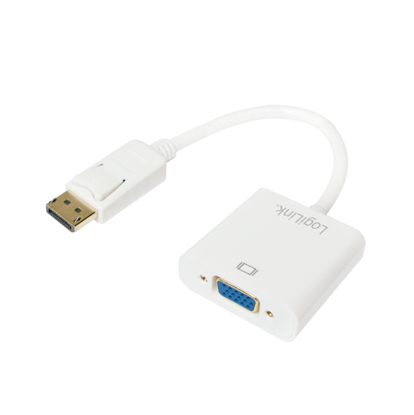 Adaptateur DisplayPort, DP/M vers HD15/F, 1080p, blanc, 0.15m
