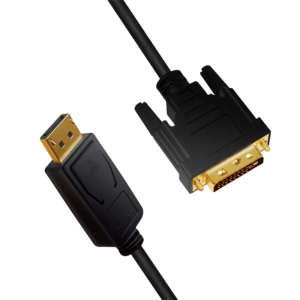 Cordon DisplayPort, DP/M vers DVI/M, 1080p, noir, 2.00m