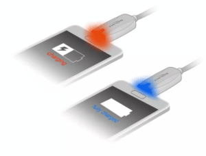 Cordon USB2.0 A vers Micro USB 1.00m, avec témoin de charge