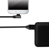 Cordon USB2.0 A vers USB-C 1.00m, coudé