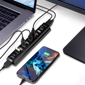 Hub USB 2.0, 4 ou 10 ports avec alimentation