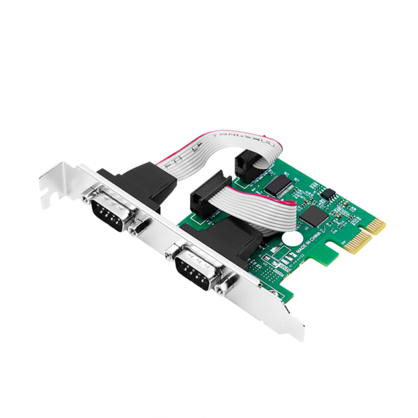 Carte PCI Express ports Séries + Equerres Low-Profile