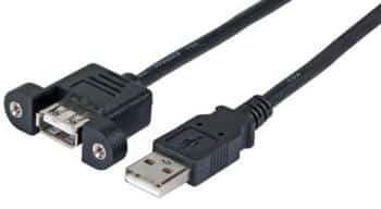 Rallonge USB 2.0 sur panneau