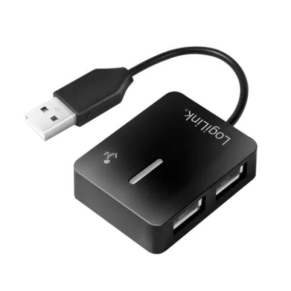 Mini Hub USB 2.0, 4 ports Auto-alimenté Noir - UA0139